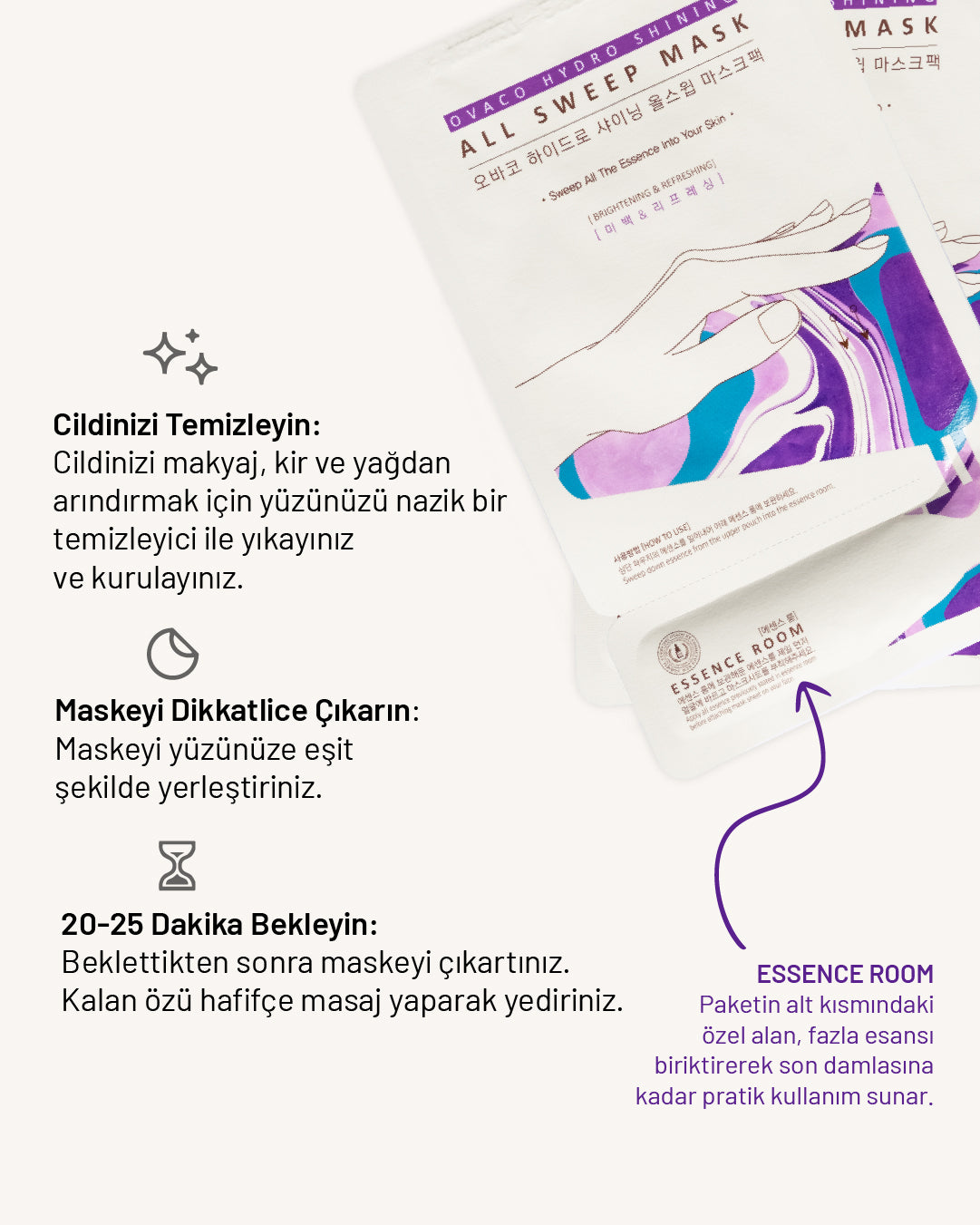 Ovaco Aydınlatıcı ve Canlandırıcı Yaprak Yüz Maskesi | Hydro Shining