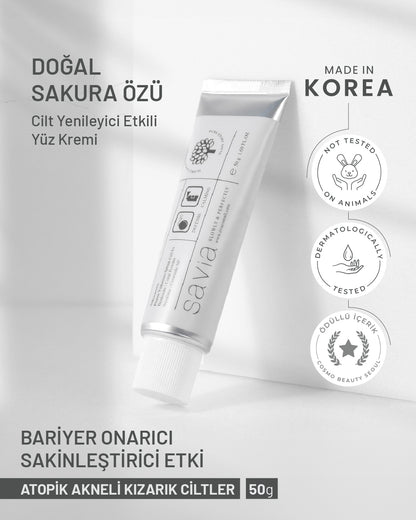 SAVIA Sakuradin Texture Yüz Kremi | Yoğun Nemlendirici & Cilt Onarıcı Krem | 50 gr